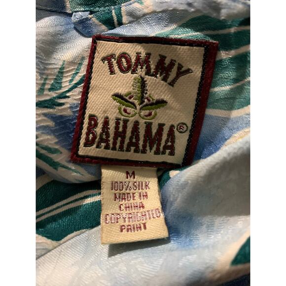 TOMMY BAHAMA Men’s Button Down Casual Silk Shirt Size M - Picture 7 of 8